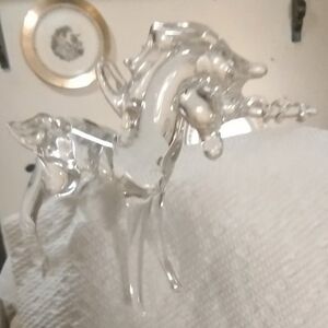 C.1910, Murano Italy Handmade Glass Unicorn Figurine